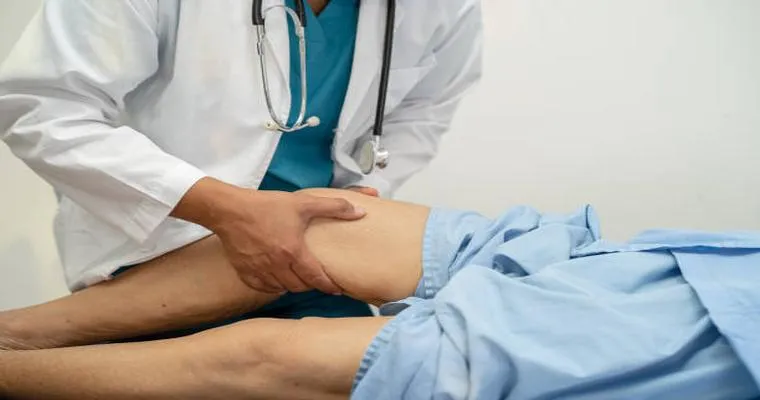 Grandmother having her other knee replaced