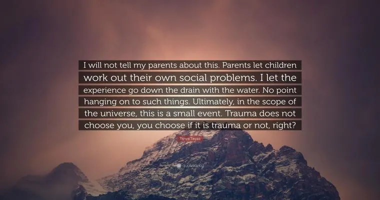 I have no questions. Just some things I experienced with my parents.