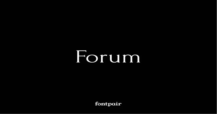Forum font.