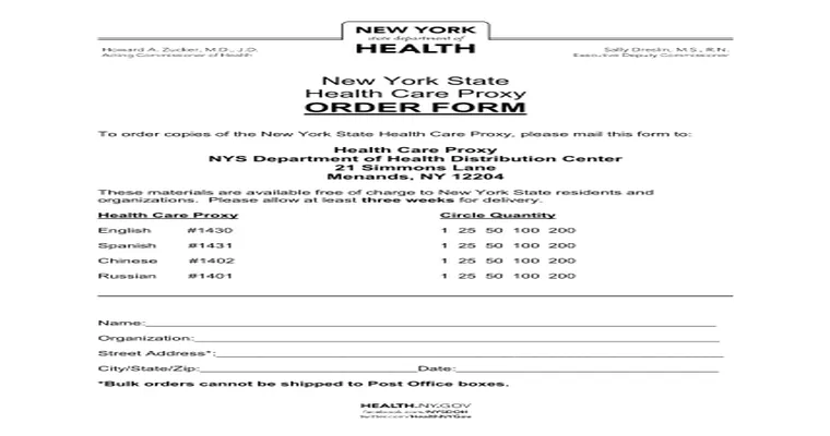 I live abroad and need to appoint a health care proxy for my mom, who lives in NY.