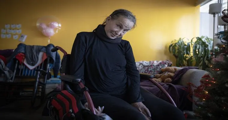 My grandmother who has severe Myositis and is confined to a wheelchair choked and had to go to the hospital on Thanksgiving