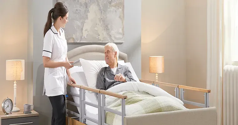 Looking for a used electrical hospital bed which can elevate to help my elderly dad to get up?